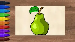 How to Draw a Pear #easydrawing