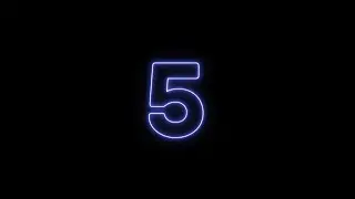 Neon Numbers #1 / Black Screen - Chroma Key