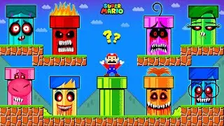 Super Mario Bros. But All Inside Out 2 Characters Became Custom Creepypasta Pipes