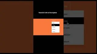 CSS Hover Dropdown Menu #shorts #shortvideo