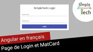 Angular en Français - 10. Page de Login et MatCard