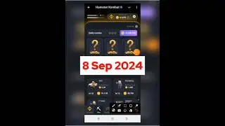 Today 8 September Hamster Kombat Daily Combo Card |Hamster Kombat Daily Combo Today#hamstersoftiktok