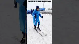 Skiing in Gulmarg Kasmir | Skiing India  #gulmargsnowfall #shorts