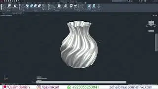 Spiral Vase in 3D AutoCAD