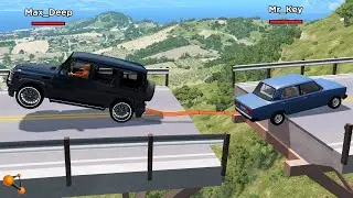 СМЕРТЕЛЬНЫЕ ИГРЫ! ПЕРЕТЯГИВАНИЕ КАНАТА НА МАШИНАХ | BeamNG.drive