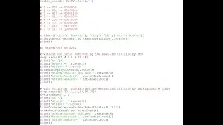 Scikit-Learn: Data Standardization, One-hot Encoding and Categorical Data