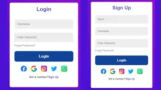 How to Make Responsive Login Registration Form using HTML CSS & JavaScript | Web Development