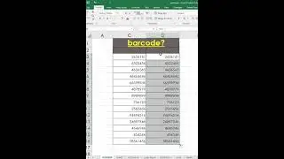 Excel shorts #excelshorts #excel #youtubeshorts #exceltricks how to create barcode in excel #barcode