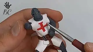 Необычайный рыцарь тамплиер из полимерной глины!