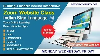 Want to learn more about Web Designing? Join Boonary's Web Design Zoom Class (ISL)