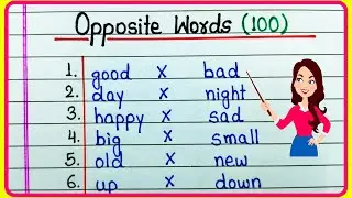 Opposite Words | 100 Opposite Words | Opposite Word | Opposite words in English | अपोजिट वर्डस 100