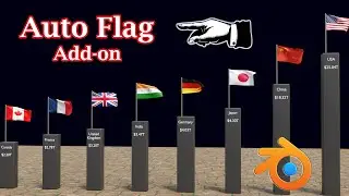 Auto-Flag Add-on | Quickly Create Flags For Your Data Comparison Videos In Blender | Waving Flags