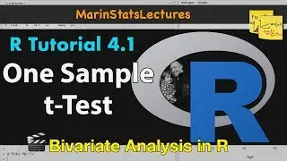 One-Sample t Test & Confidence Interval in R with Example | R Tutorial 4.1| MarinStatsLectures