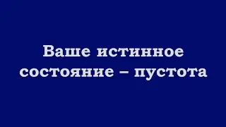 Ваше истинное состояние – пустота