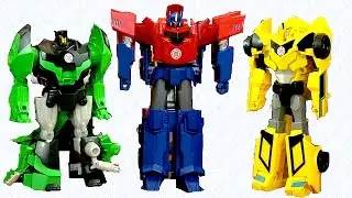 Set Hero Class Three Step Changers - Transformers Robots In Disguise - Optimus, BumbleBee, Grimlock