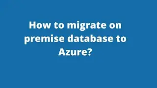 Move Local SQL Server Database to SQL Azure