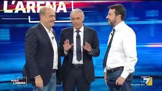 Massimo Giletti fa stringere la mano a Nicola Zingaretti e Matteo Salvini e strappa la ...