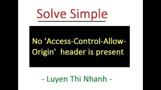 Solve "No 'Access-Control-Allow-Origin'" Javascript - Simple