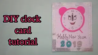 DIY New year clock card making|Easy craft|for new year|Prachi art and craft