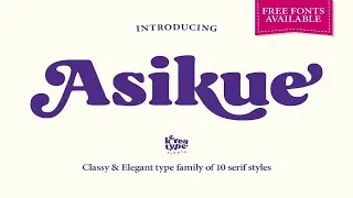 Asikue   10 Fonts Soft Serif Font Free Download