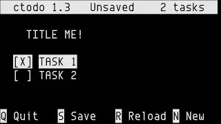 ctodo, simple ncurses-based tasklist manager