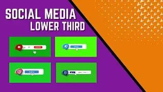 Social Media Lower Third Green Screen || No Copyright