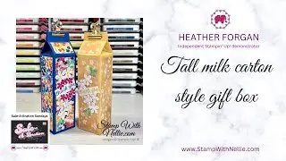 How to make a tall milk carton style gift box for a hand cream with Stampin' Up! products