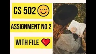CS 502 Assignment no 2 Solution with file ❤