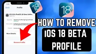 How to uninstall iOS 18 Beta From iPhone 2024 / Remove iOS 18 Developer Beta profile from iPhone !!