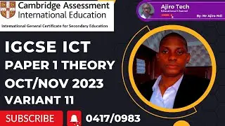 IGCSE ICT Paper 1 Theory October November 2023 Variant 11 (0417/0983)