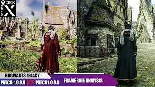 Hogwarts Legacy | Frame Rate Comparison | Patch 1.0.8.0 vs 1.0.9.0 | Xbox Series X | 60 FPS