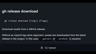 How to download output from  a specific GitHub release: gh release download