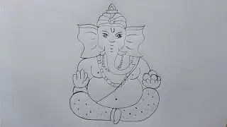 Very easy Ganesh ji Drawing step by step| Lord Ganesha Drawing| Ganapati bappa Pencil drawing