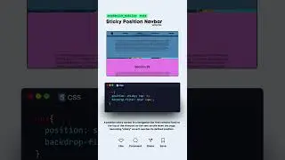 Sticky Position Navbar using CSS #codewith_muhilan #css #coding