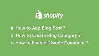 Blog Post Handling In Shopify