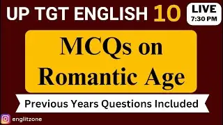 🔴 MCQ on History of English Literature || MCQ on Romantic Age || Age of William Wordsworth || up tgt