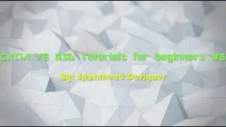 CATIA V5-6 GSD Tutorials for beginners #6