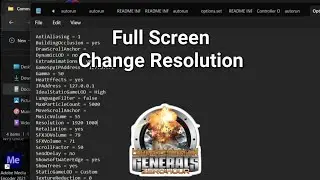 How to Change Resolution Full HD Screen | Command & Conquer GENERALS Zero Hour