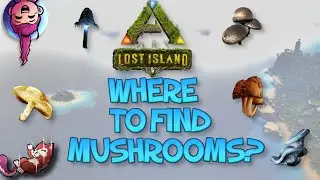 WHERE TO FIND MUSHROOMS & COOL UNDERWATER BASE LOCATION -LOST ISLAND - Ark Survival Evolved