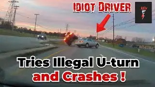 Illegal U-Turner Flips Car | Road Rage | Hit and Run | Bad Drivers  ,Brake check, Idiots In Cars 654