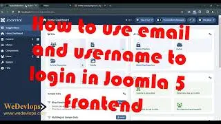 How to use email and username to login in Joomla 5 frontend and how to install extension in Joomla 5