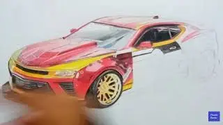 🚗 Como Colorir a Lateral Chevrolet Camaro SS V8 Revestido Como [ Homem de Ferro ]