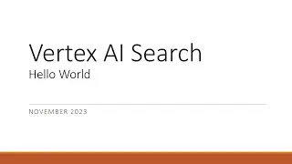 Vertex AI Search Hello World