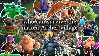 All builder base maxed troops X100 VS maxed Archer village 😱 who can survive here | Clash Of Clans