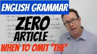 English grammar - Definite article and zero article - gramática inglesa