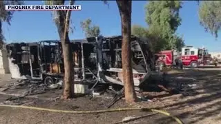 Phoenix mobile home destroyed in suspicious fire