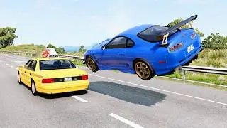 High Speed Traffic Car Crashes #203 - BeamNG Drive | CrashBoomPunk