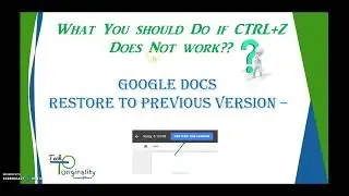 How to restore to previous version in Google Docs