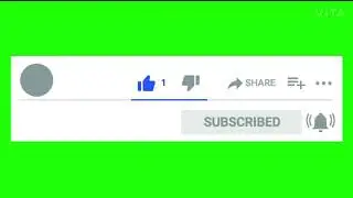 New Subscribe Button Green Screen | Animated Subscribe Button With Bell icon