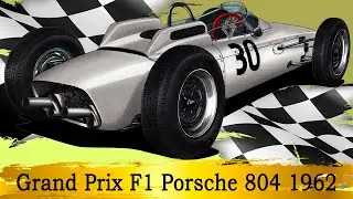 Ексклюзивний Porsche 804 1962 команди Формули 1 Porsche System Engineering. Drawing Porsche 804